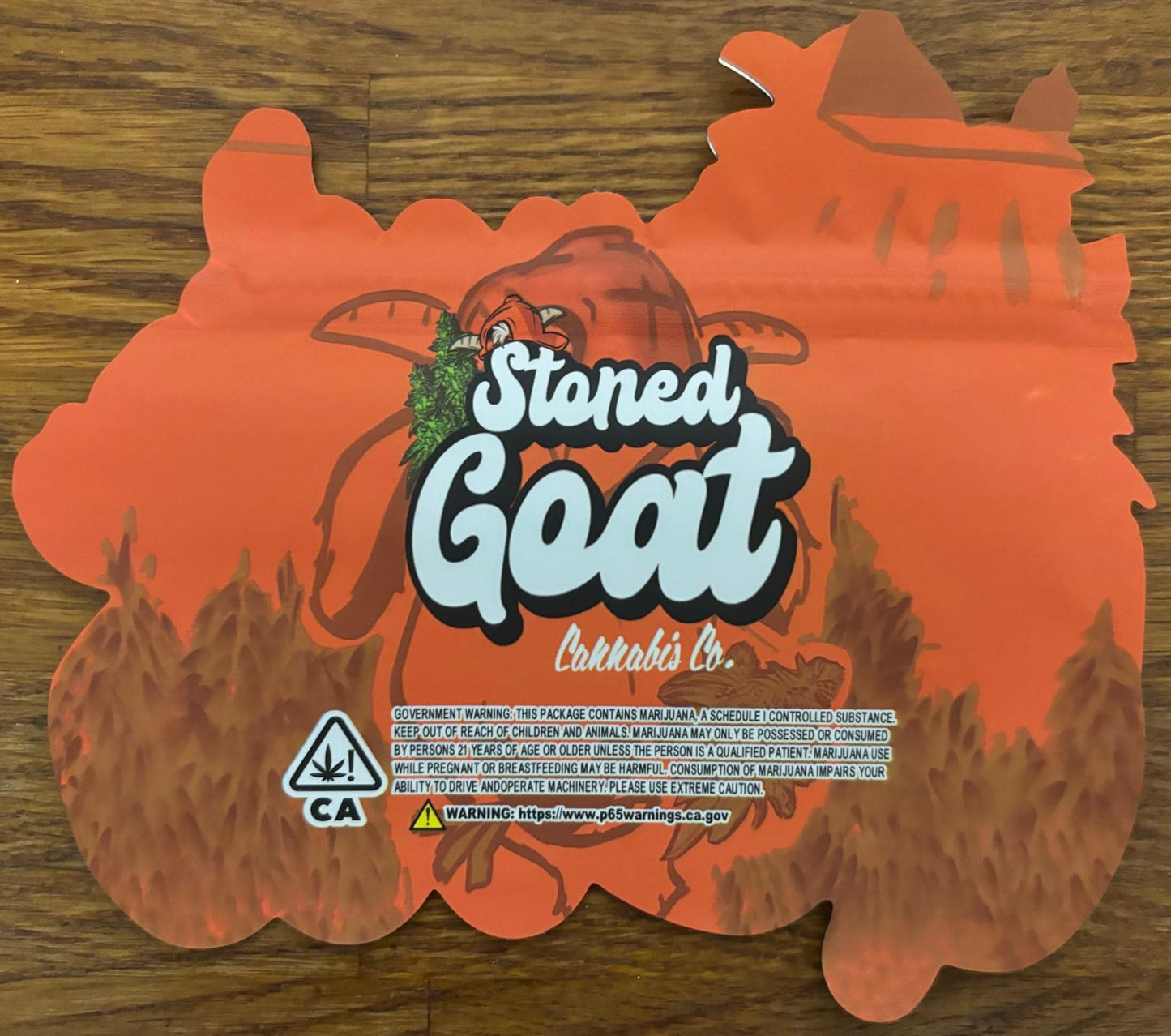 Stoned Goat Mylar bag