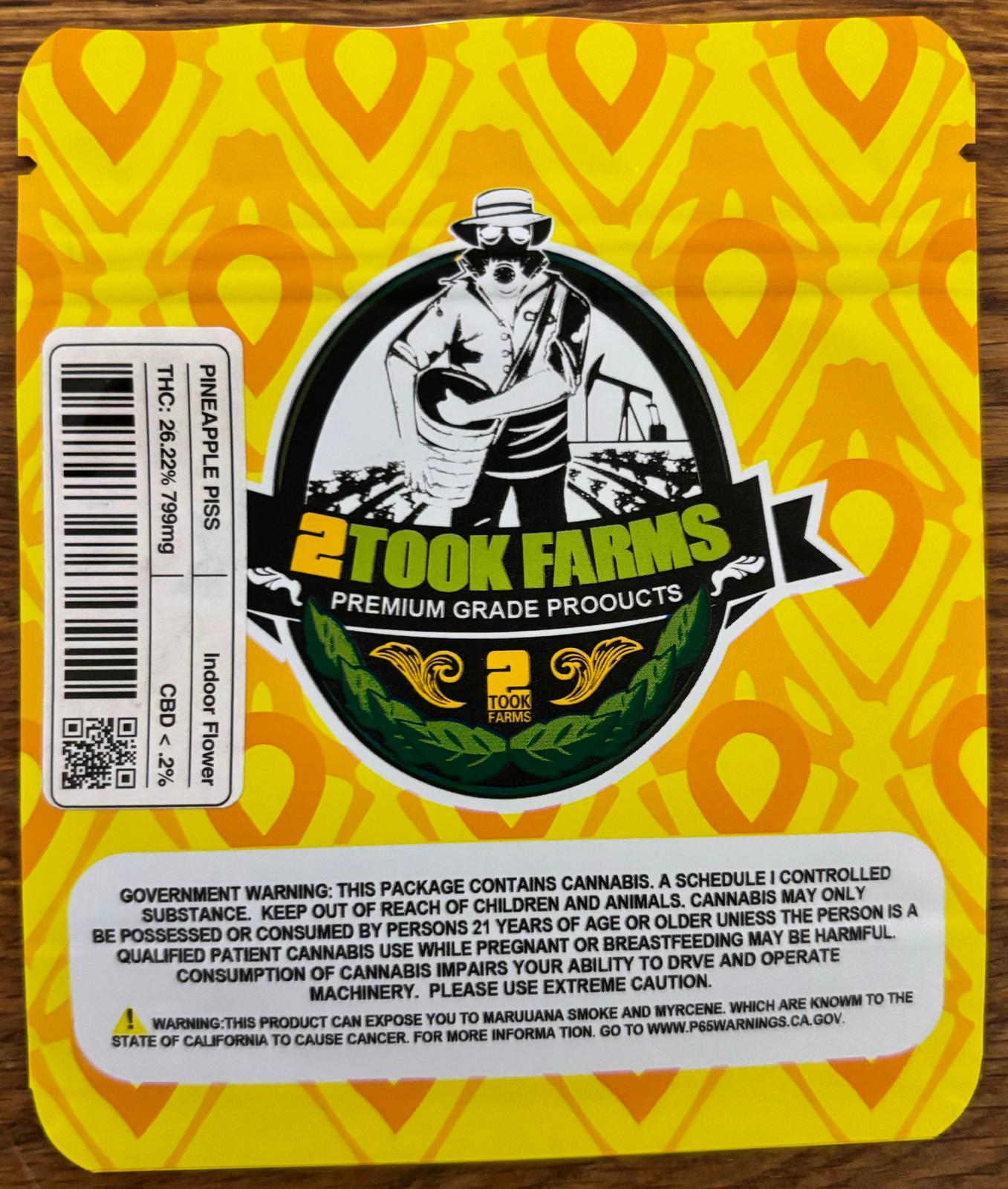 Pineapple piss 3.5g Mylar bag