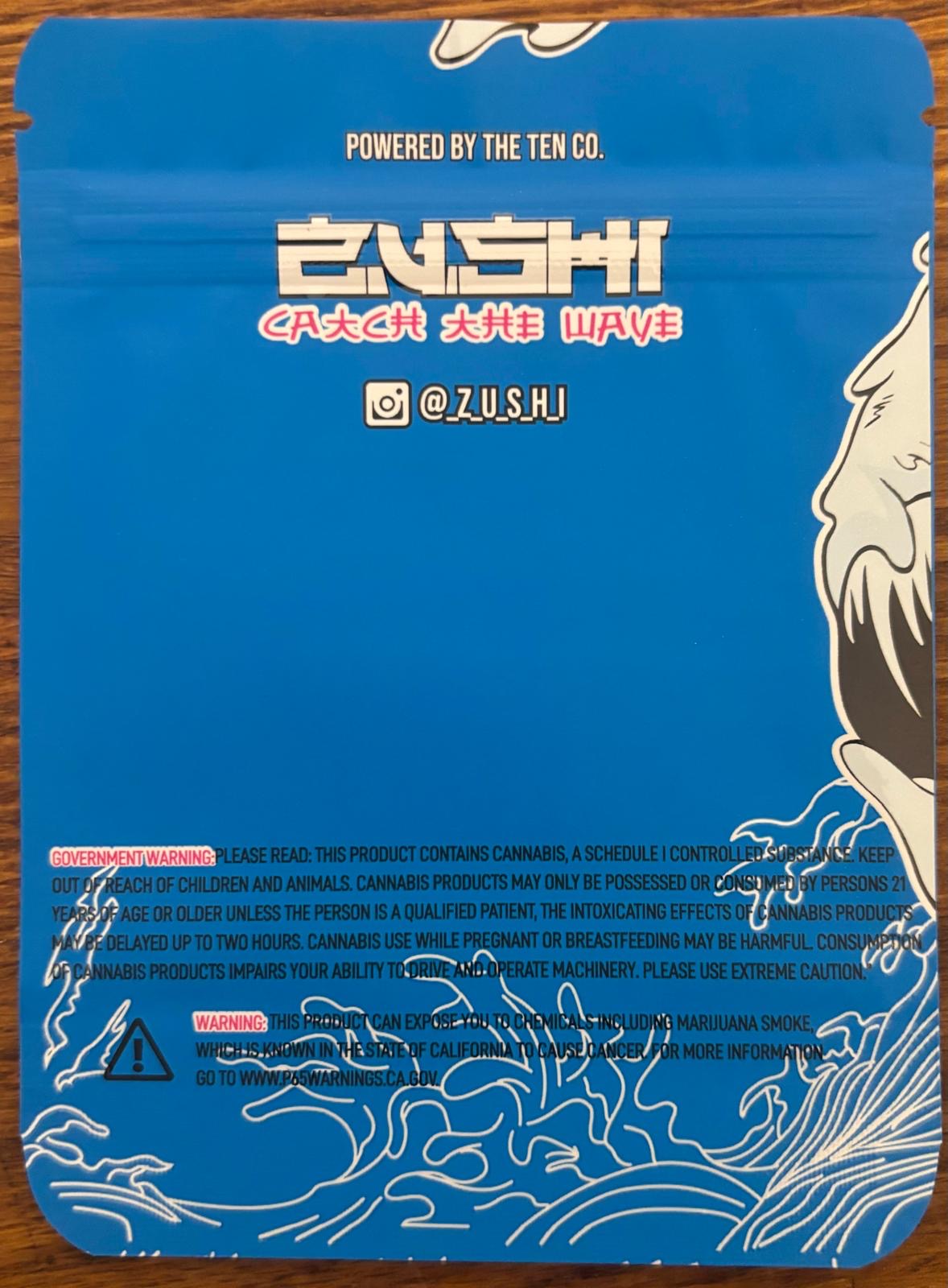 Blue Zushi 3.5g Mylar Bag