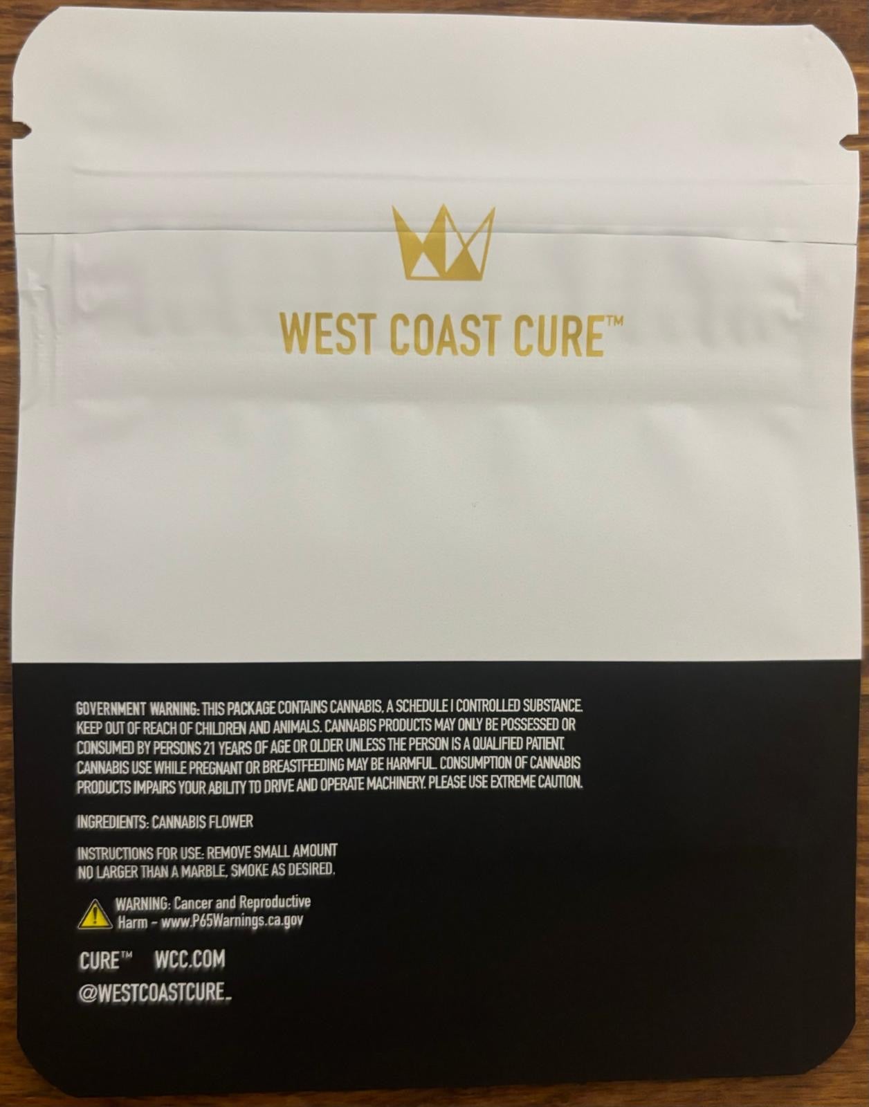 Cure Flower 3.5g Mylar bag