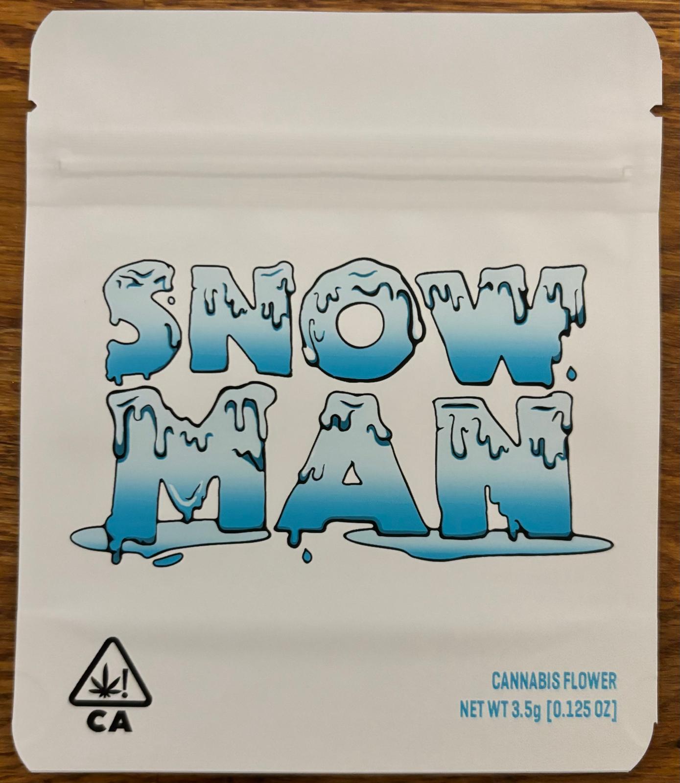 Snow Man 3.5g Mylar bag