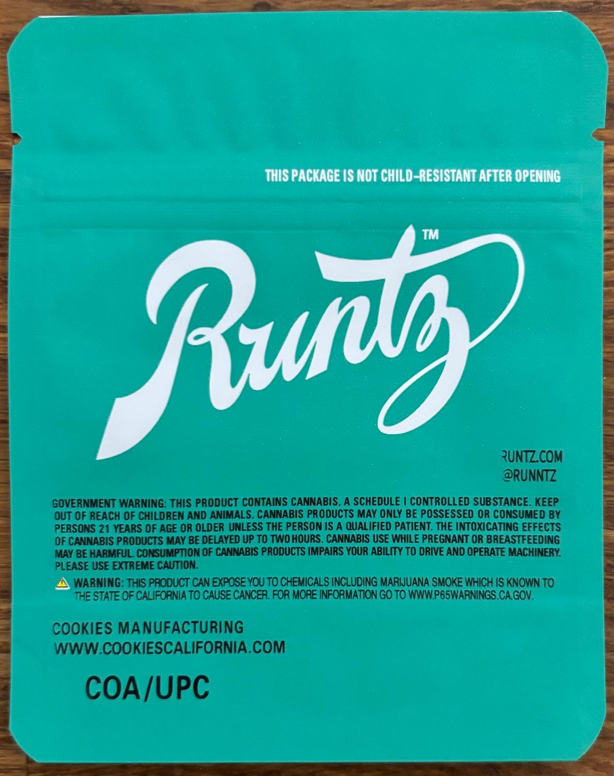 Runtz 3.5g Mylar bag