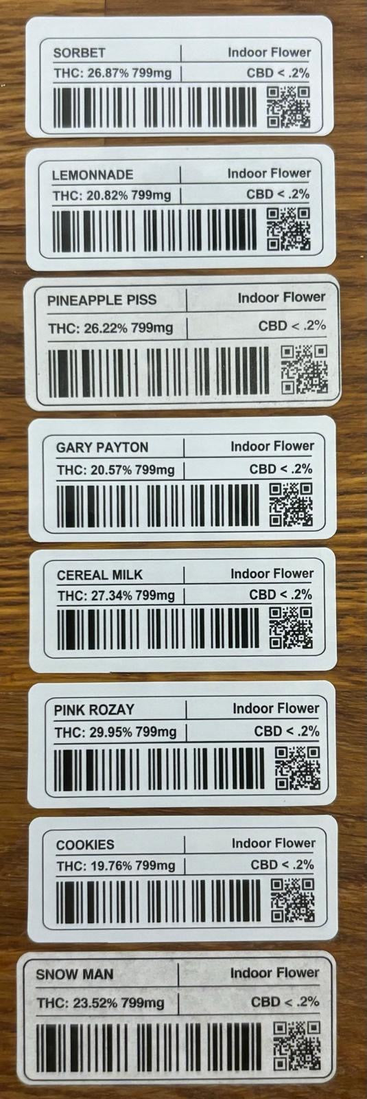 Strain labels (Pre Made)
