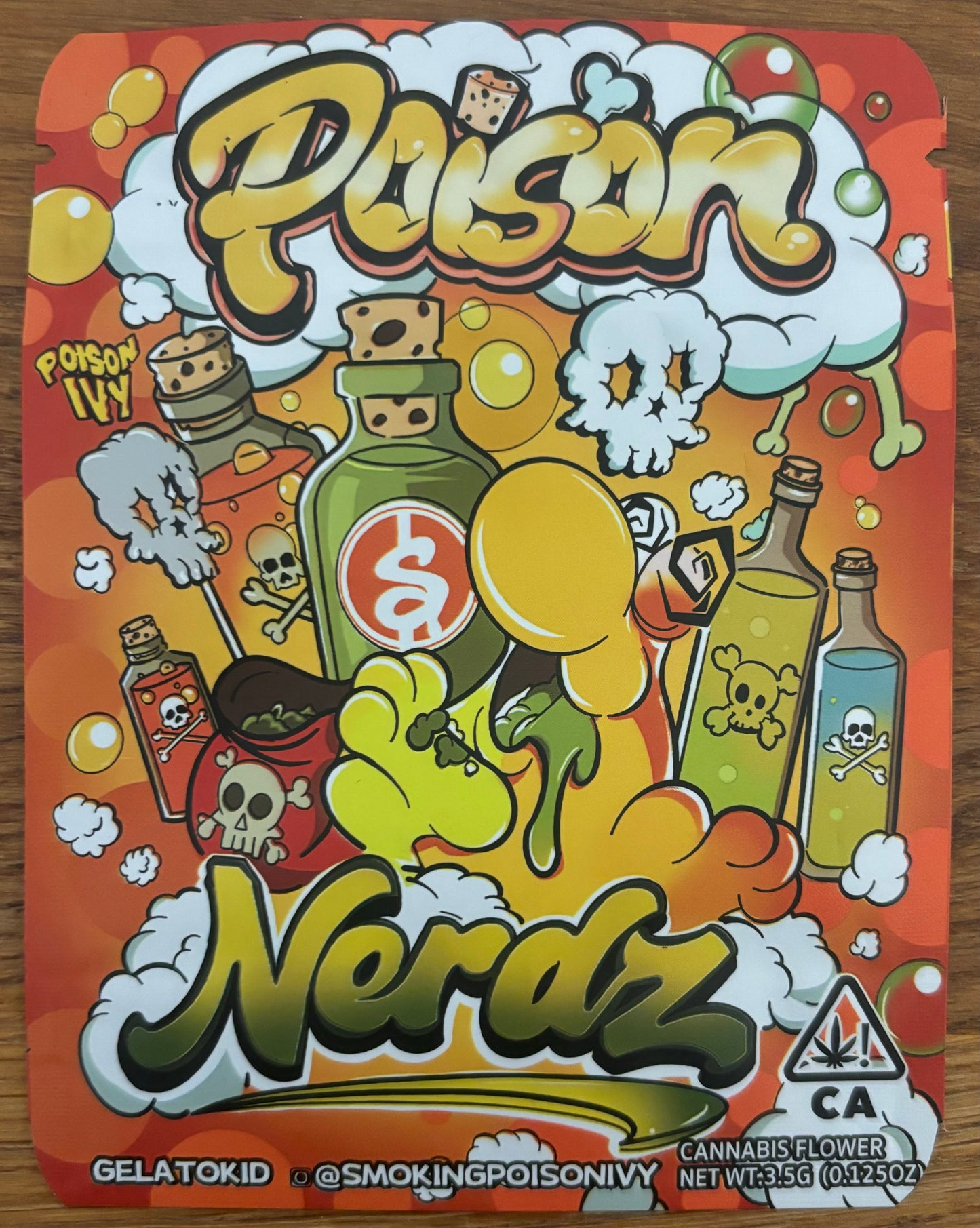 Poison Nerdz 3.5g Mylar bag