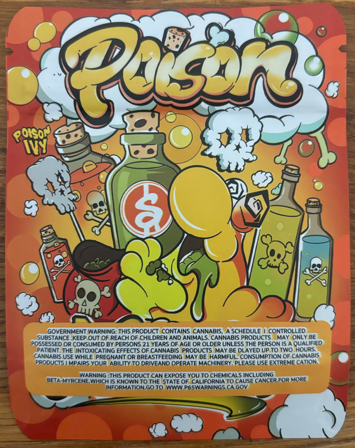 Poison Nerdz 3.5g Mylar bag