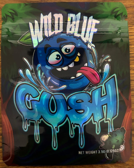 Wild Blue Gush 3.5g Mylar bag