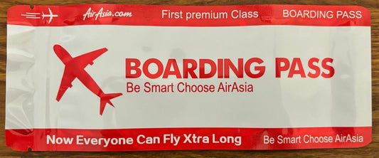 Boarding Pass Mylar bag