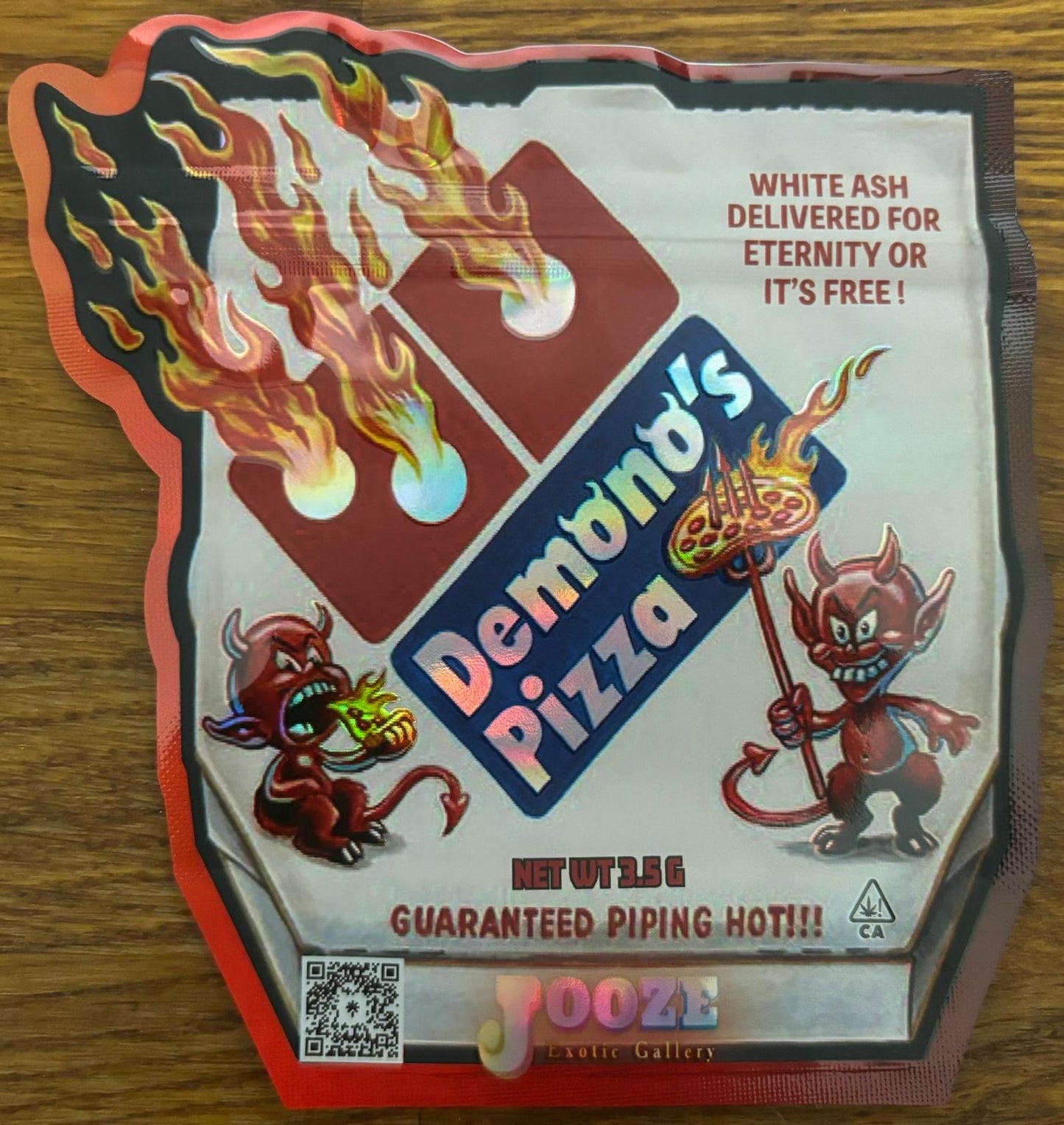Demono’s Pizza 3.5g Mylar bag