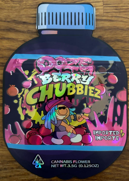 Ooze Berry Chubbiez 3.5g Mylar bag