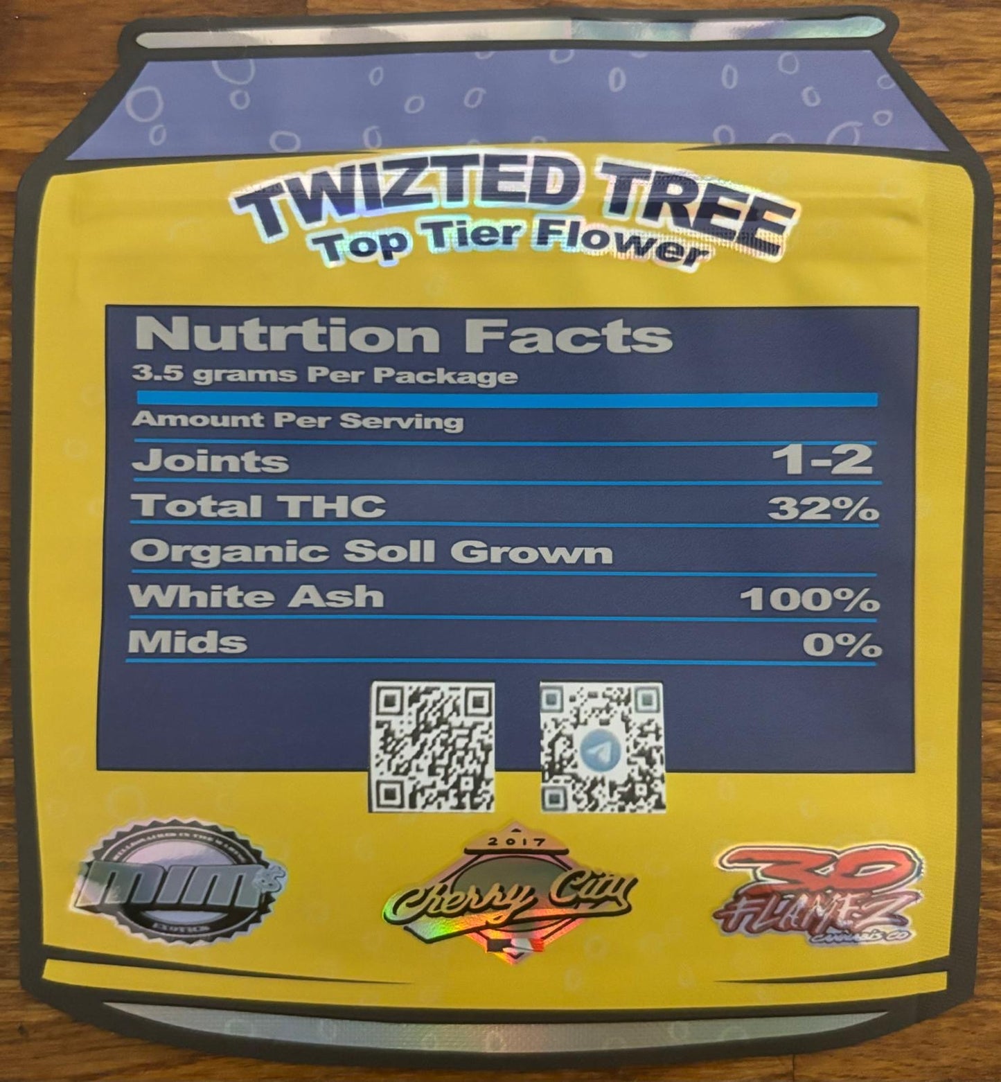 Twizted Tree 3.5g Mylar bag