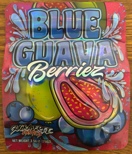 Blue Guava Berriez 3.5g Mylar bag