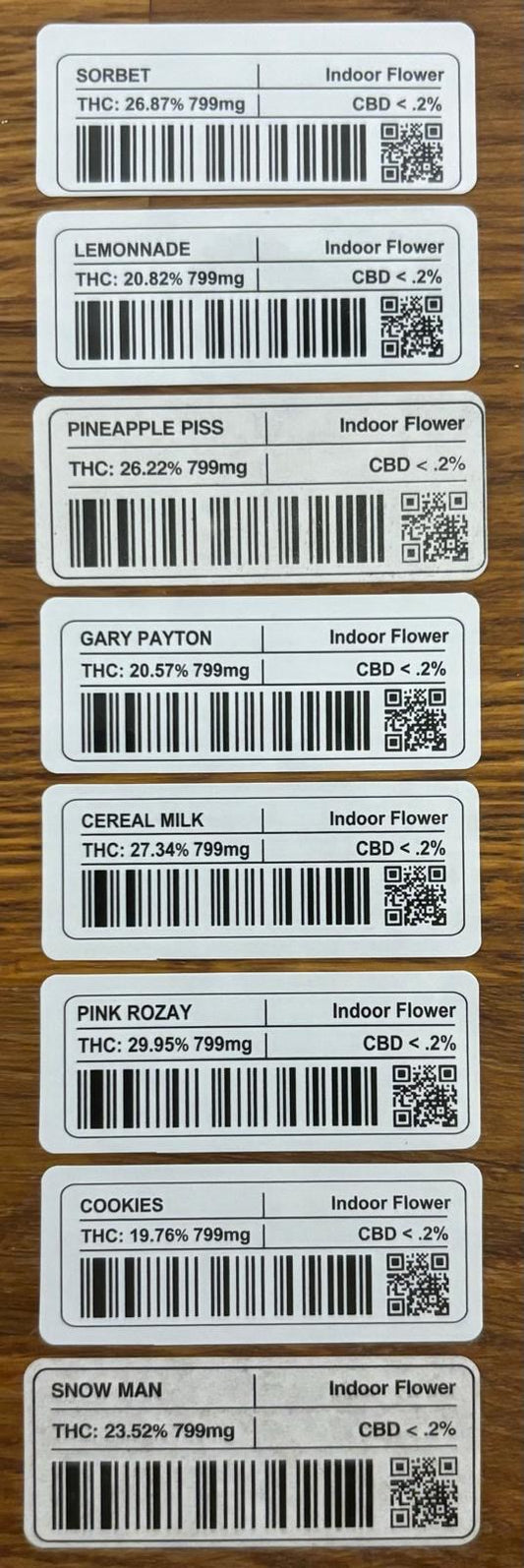 Strain labels (Pre Made)
