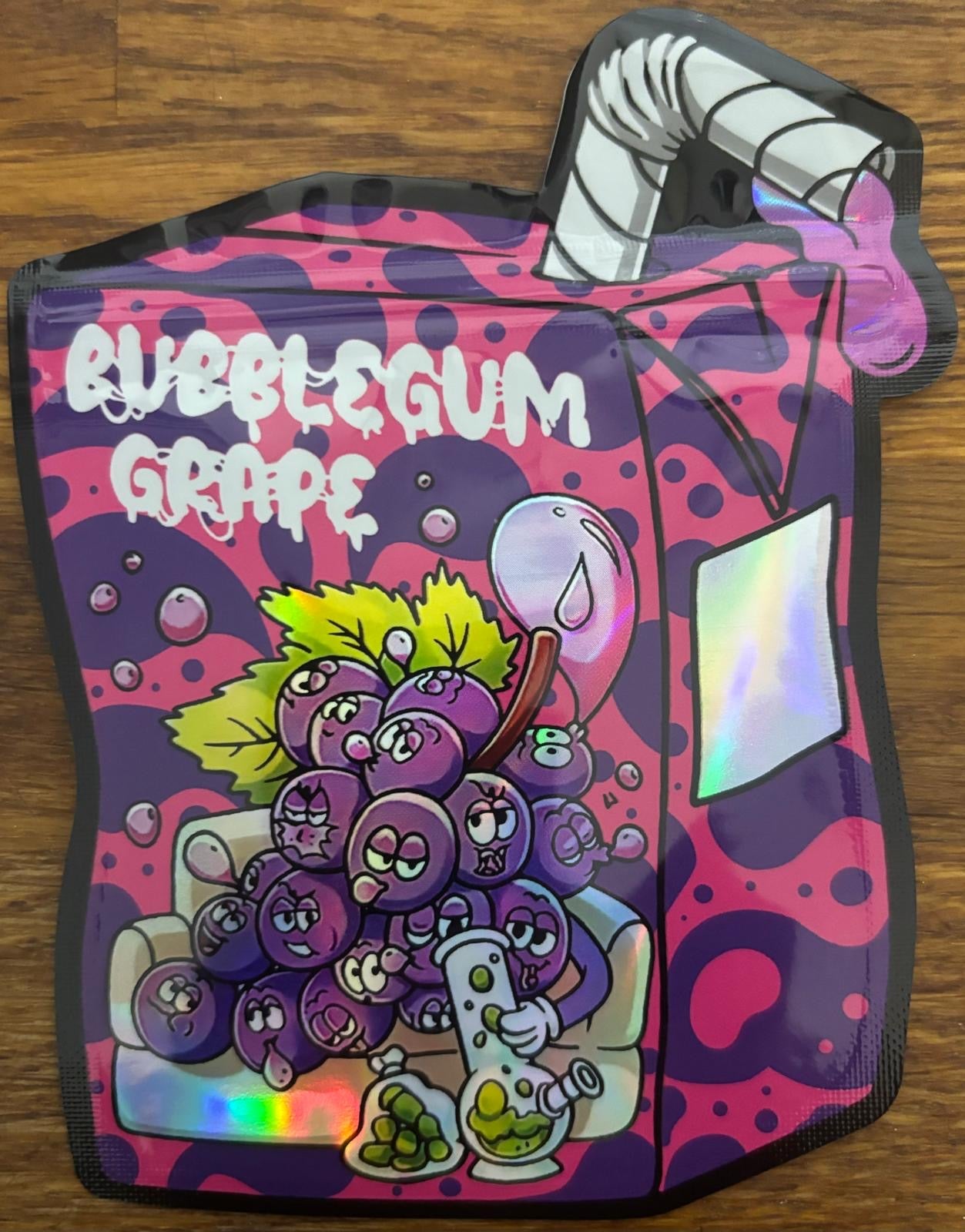 Bubble Gum Grape Mylar Bag