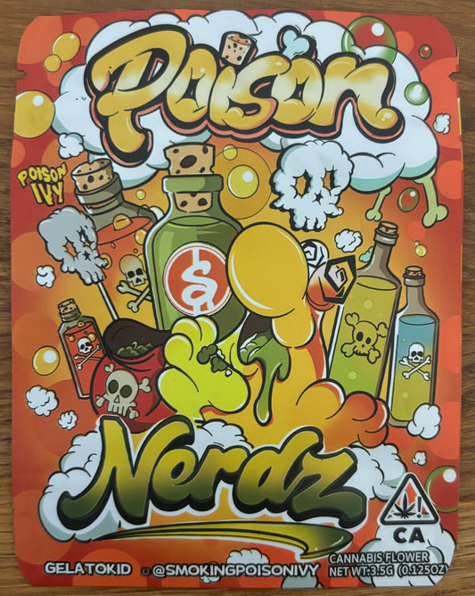 Poison Nerdz 3.5g Mylar bag